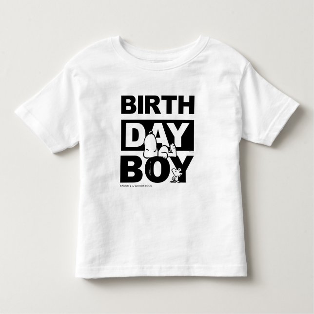 Custom Peanuts | Snoopy Birthday Boy Toddler T-Shirt (Front)