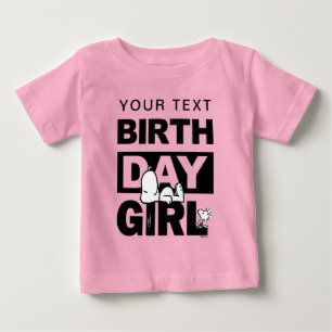 Custom Peanuts   Snoopy Birthday Girl Baby T-Shirt