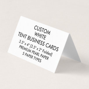 Custom PEARL Tent Folded Business Cards 3.5" x 2"