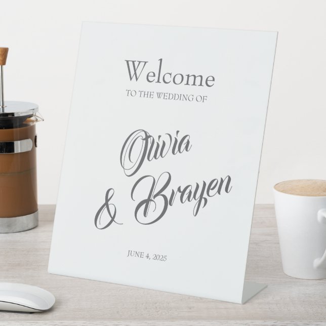 Custom Pedestal Sign – Elegant Personalised Event  (In SItu)
