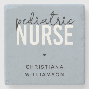 Custom Pediatric Nurse Peds Nurse Appreciation Stone Coaster