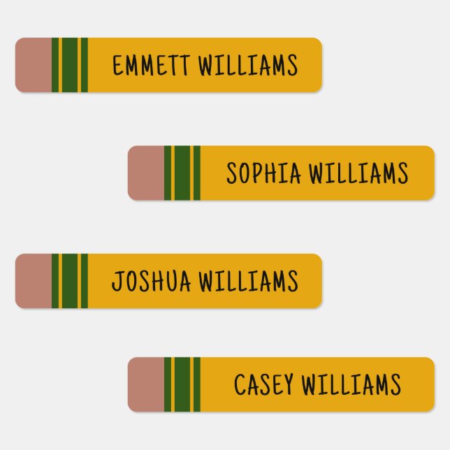 Custom Pencil Shape with Kids Name (Group)