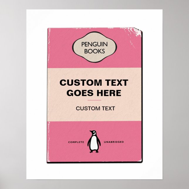 Custom Penguin Book Cover Poster | Personalised (Front)