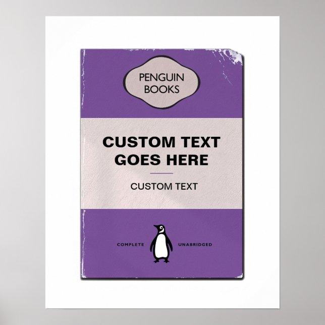 Custom Penguin Book Cover Poster | Personalised  (Front)