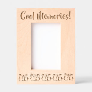Custom Penguins, Cool Memories, 4 x 6" Portrait Etched Frames