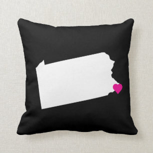 Custom Pennsylvania State Love Reversible Pillow