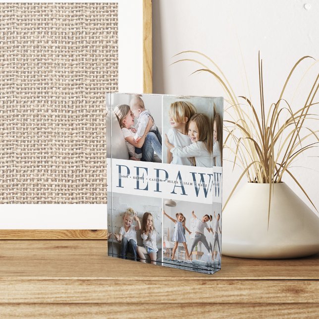 Custom Pepaw Grandchildren Photo Block (Creator Uploaded)
