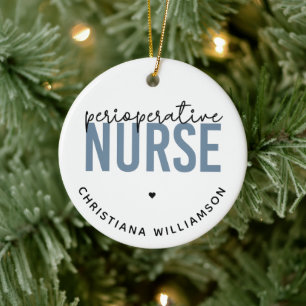 Custom Perioperative Nurse RN OR Nurse Gifts Ceramic Ornament