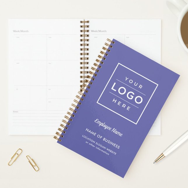 Custom Periwinkle Business Logo and Employee Name Planner (Creator Uploaded)