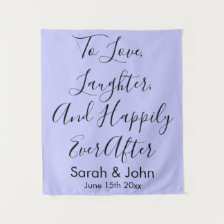 Custom Periwinkle Purple Wedding Rustic Reception Tapestry