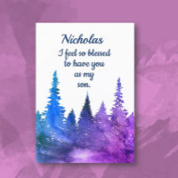 Custom, Personal Happy Birthday son card