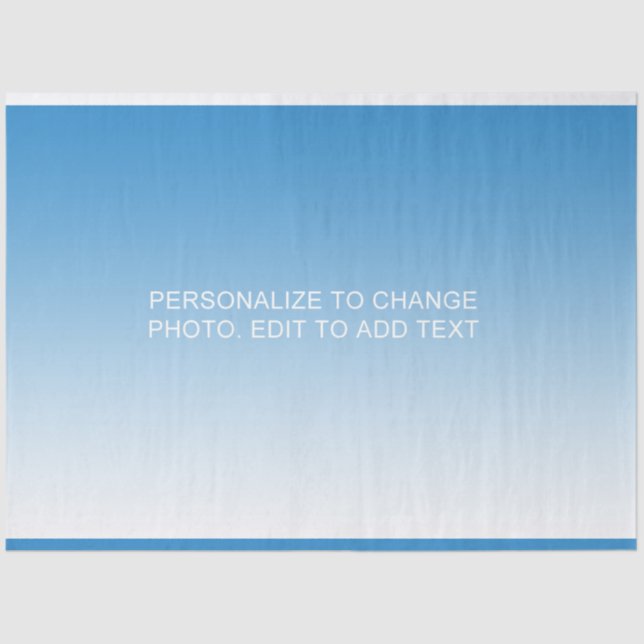 Custom Personalise Artwork Photo Add Name Text Tissue Paper (Front)