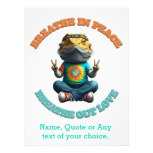 Custom Personalise Boho Bearded Dragon Hippie Photo Print