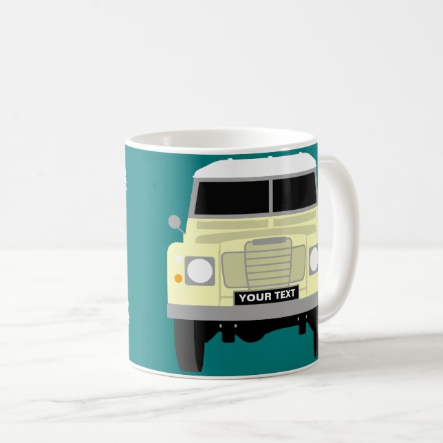 Custom Personalise Classic Land Rover Series 3 mug (Front Right)