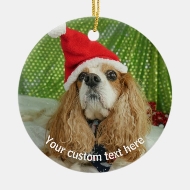 Custom, Personalise Dog Ornament (Front)