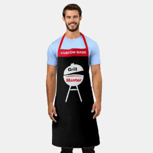 Custom Personalise Name Grill Chef Mens Womens Apron
