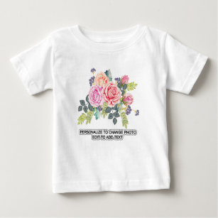 Custom Personalise Photo Artwork Add Text Slogan Baby T-Shirt