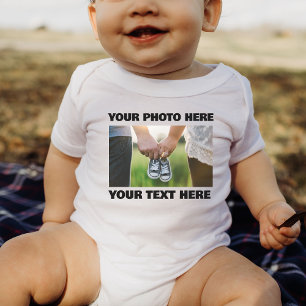 Custom Personalise Photo Baby Your Photo Here Gift Baby Bodysuit