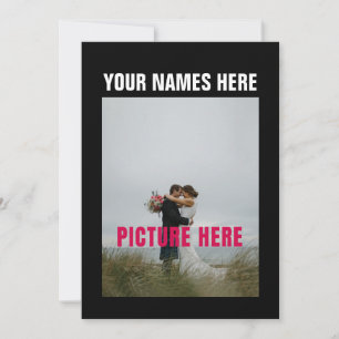 Custom Personalise Photo Image Invitation