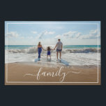Custom Personalise Photo Template with Family Text Faux Canvas Print<br><div class="desc">Cute Family text written in a stylish elegant typography font on a rectangular wrapped canvas. With option to personalise or customise with photo of your choice. Unique keepsake decor gift,  easily customisable with a photograph of your choice.</div>