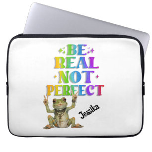 Custom Personalise Positive boho frog Hippie  Laptop Sleeve