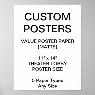 Custom Personalised 11"x14" Value Matte Poster