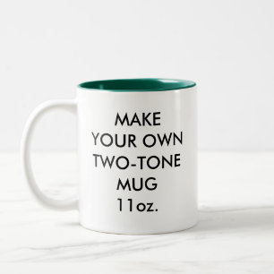 Custom Personalised 11oz Hunter Green Two-Tone Mug