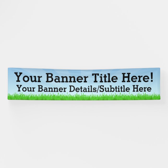 Custom Personalised 12' Wide Summer Scene Banner (Horizontal)