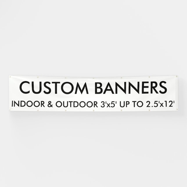 Custom Personalised 12'x2.5' Banner Blank Template (Horizontal)