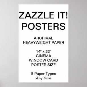 Custom Personalised 14"x22" Archival Paper Poster