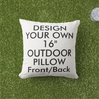 Custom Personalised 16" Poly OUTDOOR Throw Pillow