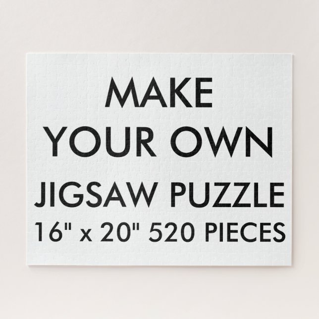 Custom Personalised 16"x20" Jigsaw Puzzle 520 Pc. (Horizontal)