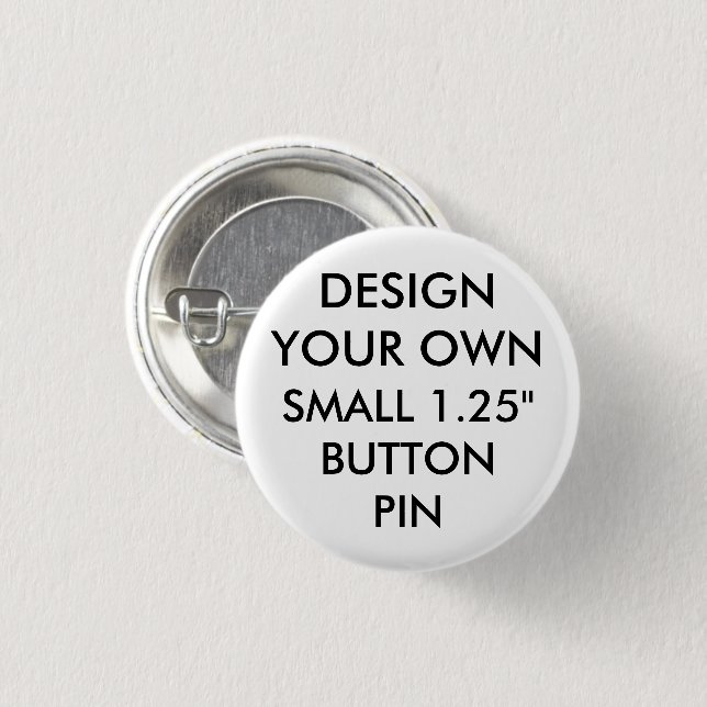 Custom Personalised 1.25"" Small Button Pin Badge (Front & Back)