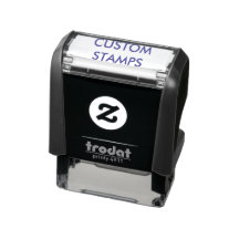 Custom Personalised 1.4" x 0.4" Self-inking Stamp