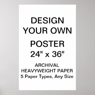Custom Personalised 24"x36" Archival Paper Poster