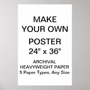 Custom Personalised 24"x36" Archival Paper Poster