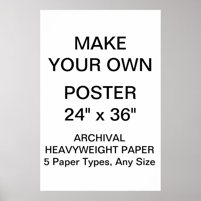 Custom Personalised 24"x36" Archival Paper Poster (Front)