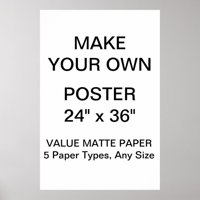 Custom Personalised 24" x 36" Value Matte Poster (Front)