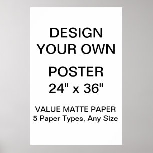Custom Personalised 24" x 36" Value Matte Poster