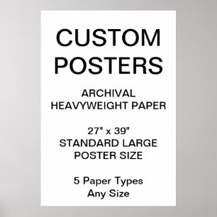 Custom Personalised 27"x39" Archival Paper Poster