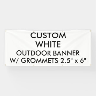 Custom Personalised 2.5' x 6" Outdoor Banner