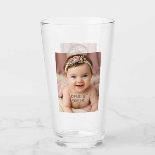 Custom personalised (2 sided) glass (Front)
