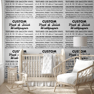 Custom Personalised 2' x 10' Textured Peel & Stick Wallpaper