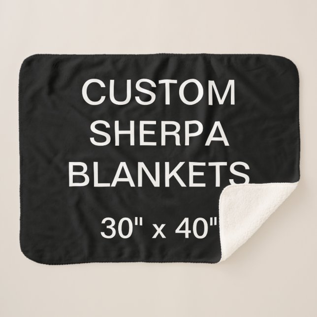 Custom Personalised 30" x 40" Sherpa Blanket Blank (Front (Horizontal))