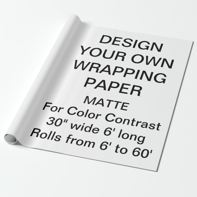 Custom Personalised 30" x 6' Matte Wrapping Paper (Unrolled)