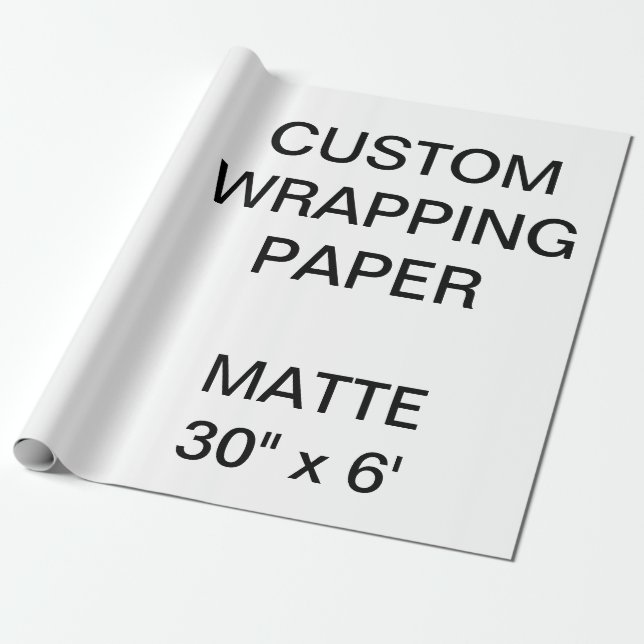 Custom Personalised 30" x 6' Matte Wrapping Paper (Unrolled)