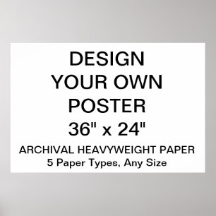 Custom Personalised 36"x24" Archival Paper Poster