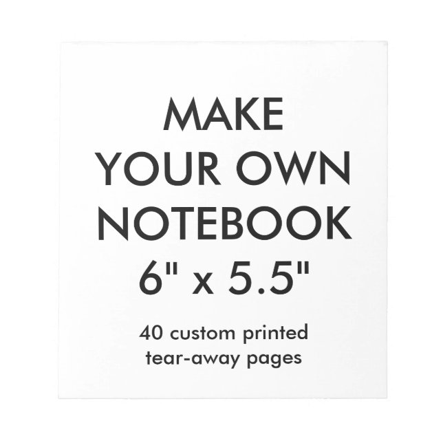 Custom Personalised 40 Tear-Away Page Notepad (Front)