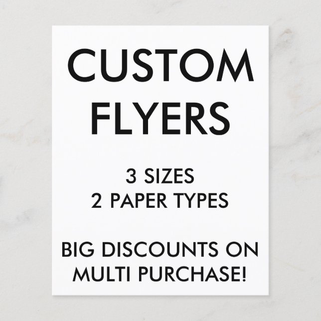 Custom Personalised 4.5x5.6" Flyers Blank Template (Front)