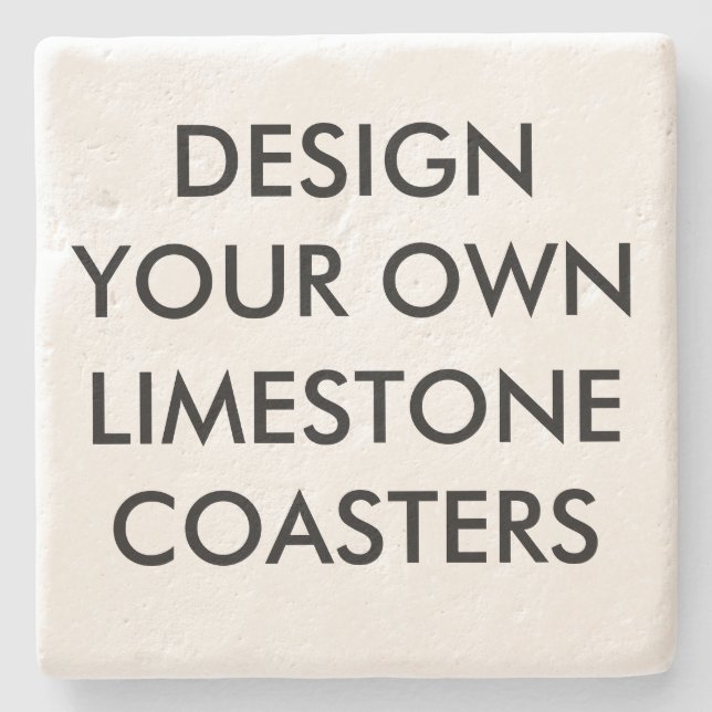 Custom Personalised 4" Limestone Stone Coaster (Front)